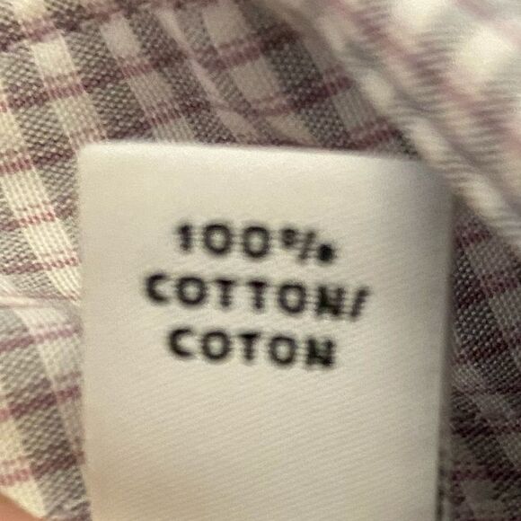 MENS CALVIN KLEIN White Purple Plaid Button Shirt - Picture 5 of 9